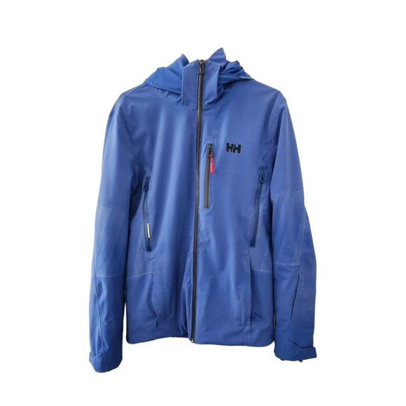 Helly Hansen Men's S Primaloft Recco‎ H2Flow 3L Shell Ski Jacket  Vented Blue - Picture 1 of 16